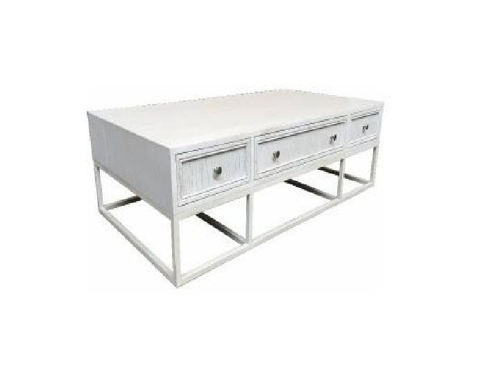 White timber store coffee table